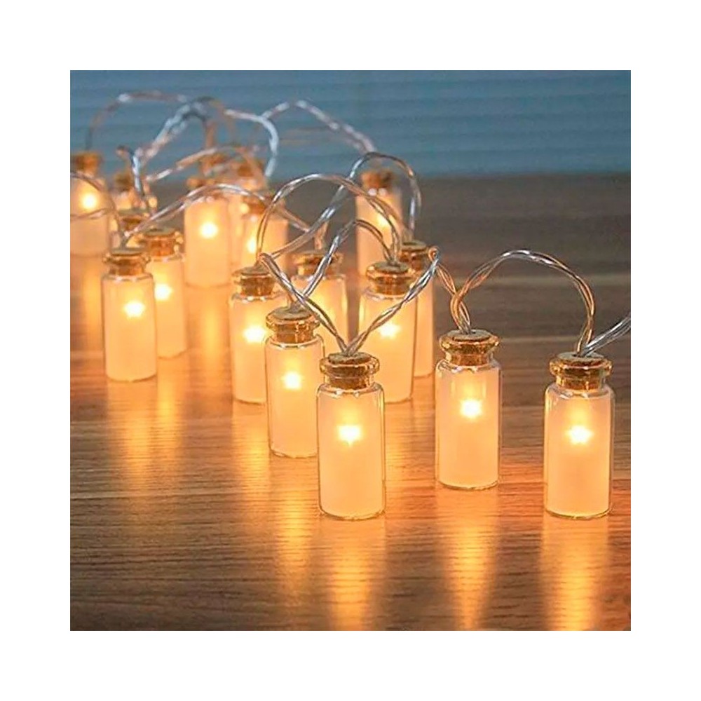 guirnalda led botes de cristal