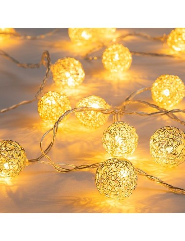 guirnalda led bolas algodón