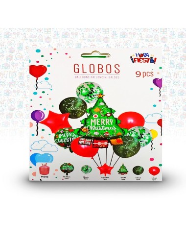 pack globos árbol navidad