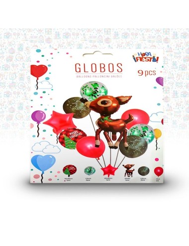 pack globos navidad ciervo