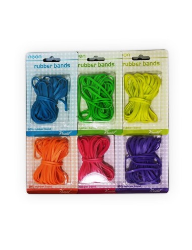 gomas elásticas fluorescentes