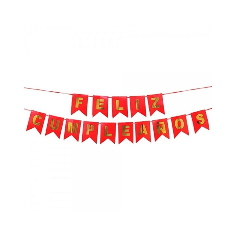 guirnalda feliz cumpleaños clásica