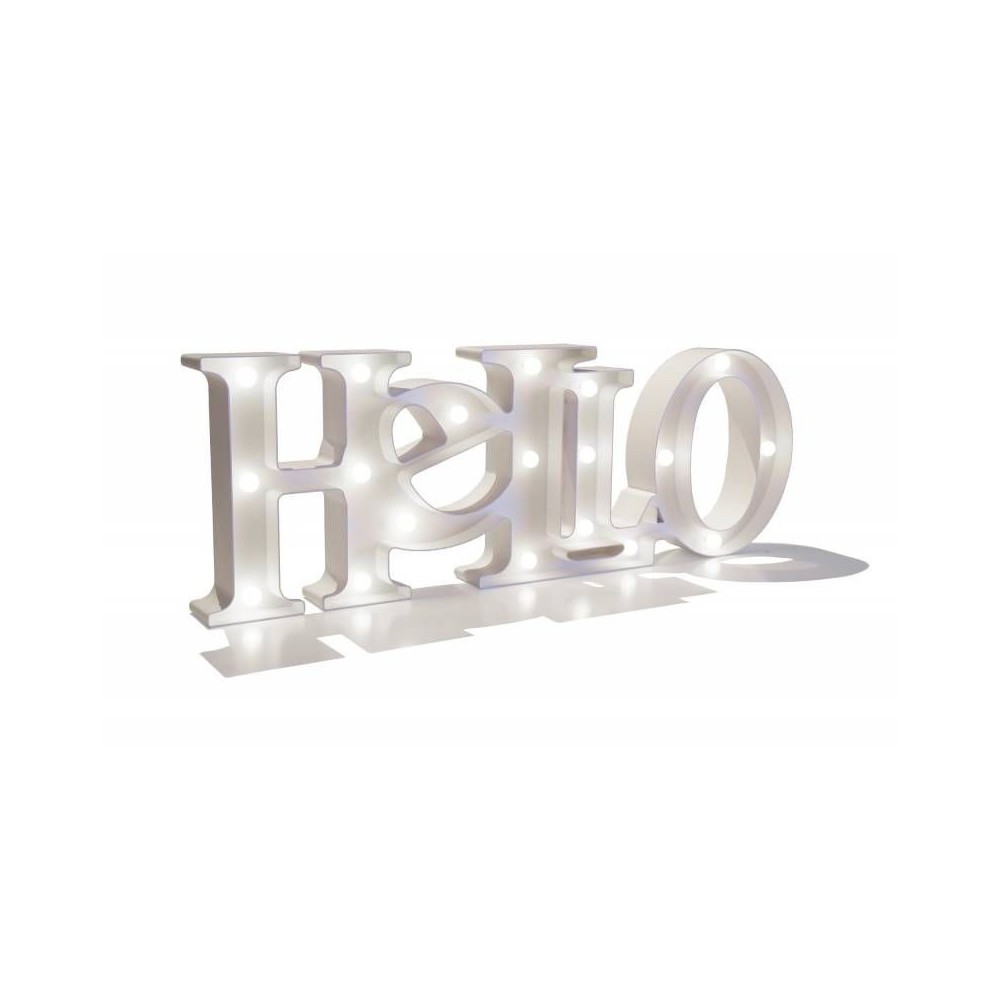 letras luminosas hello