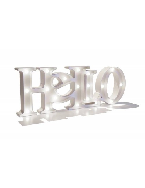 letras luminosas hello