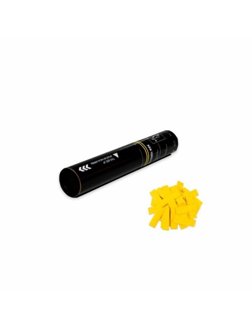 Cañón confeti papel 30 cm amarillo