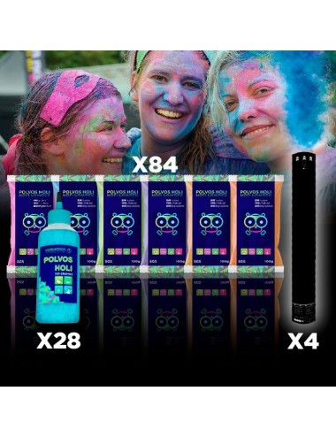 Pack Polvos Holi para Amigos 21 personas