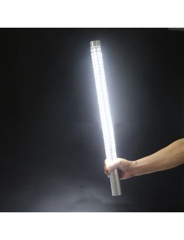 Bengalas LED plateadas 60 cm