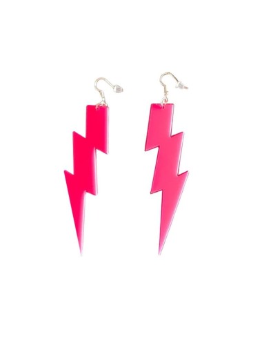 Pendientes Neón UV Rayo rosas