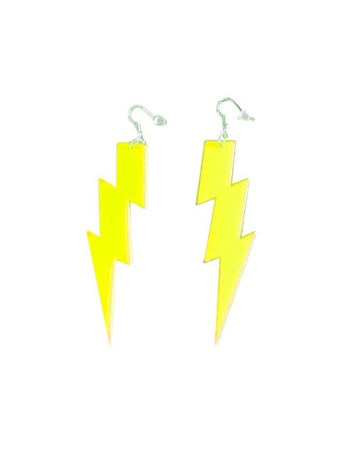 Pendientes Neón UV Rayo amarillos