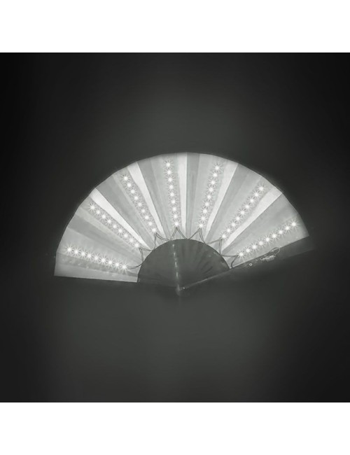 Abanico plegable LED blanco
