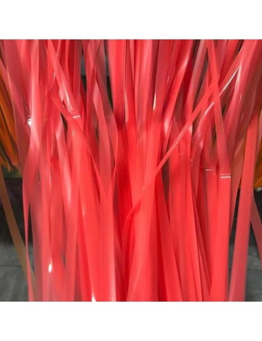 Cortina Flecos Neón UV rojo