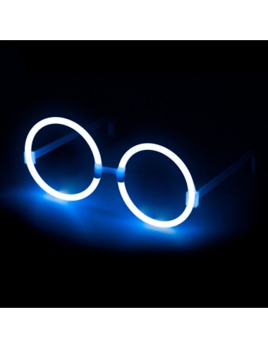 Gafas luminosas redondas azules