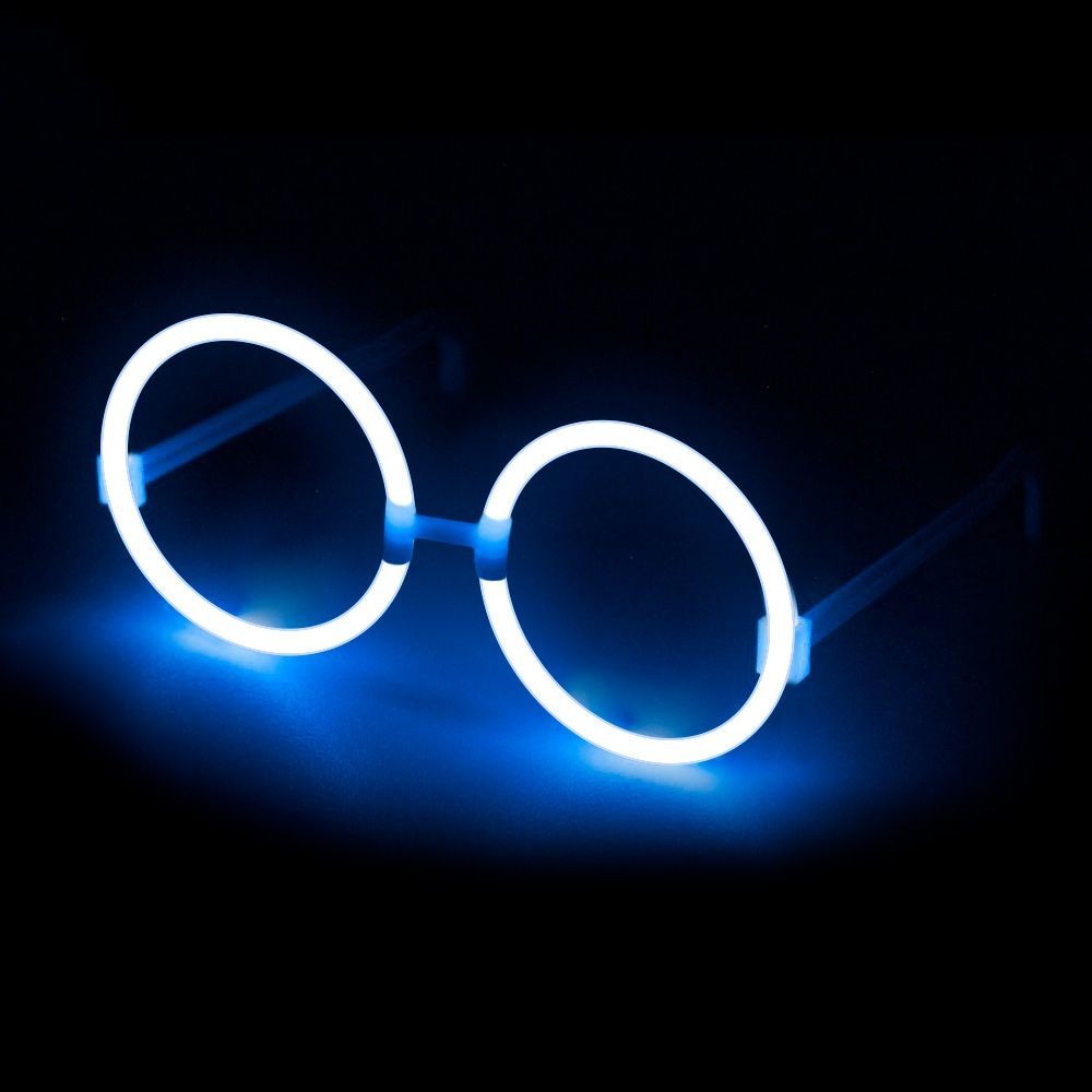 Gafas luminosas redondas azules