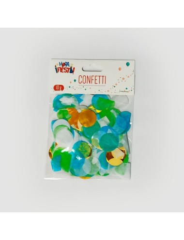 Bolsitas Confeti Redondo Grande Mix Papel y Metalizado azules