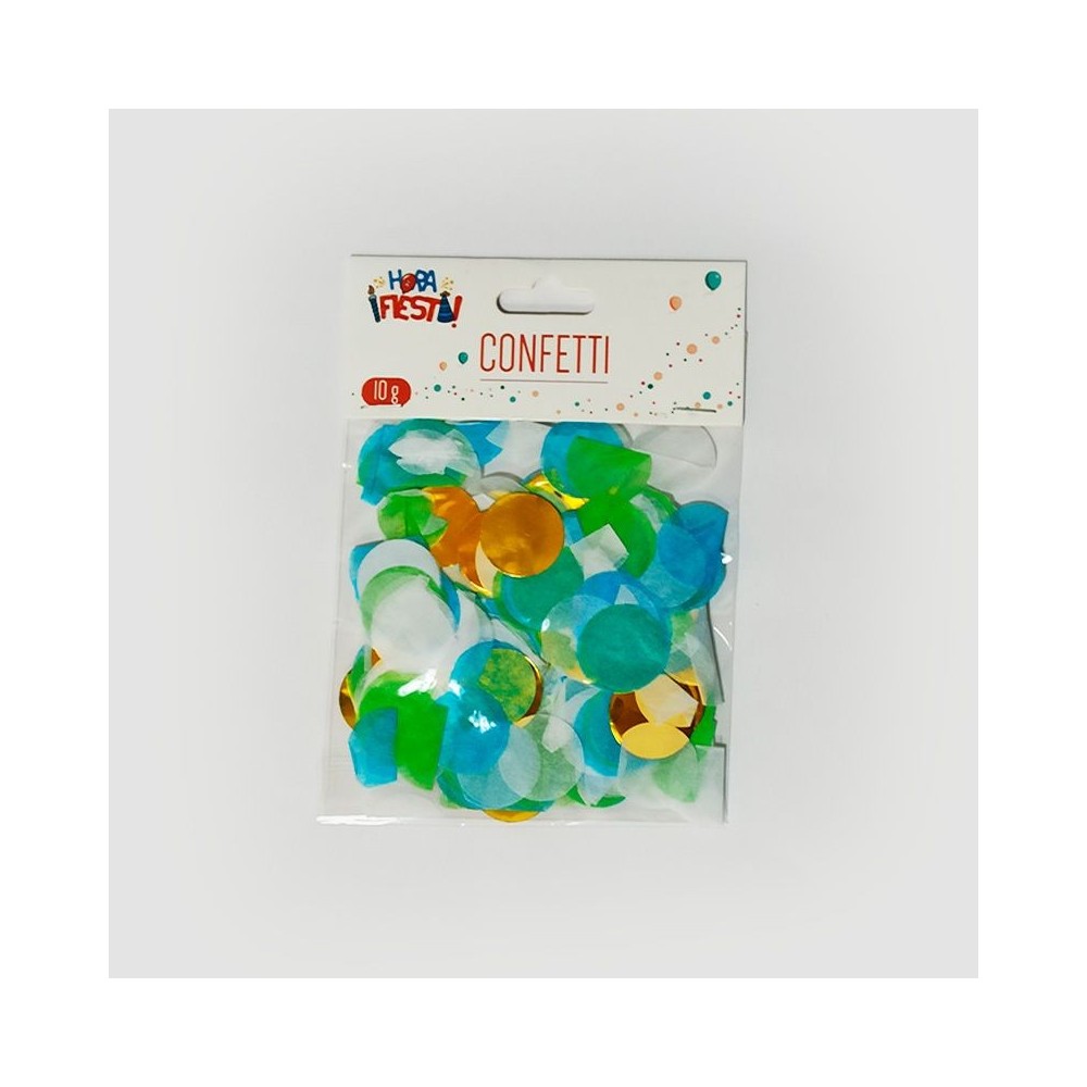 Bolsitas Confeti Redondo Grande Mix Papel y Metalizado azules