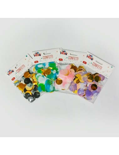 Bolsitas Confeti Redondo Grande Mix Papel y Metalizado azules
