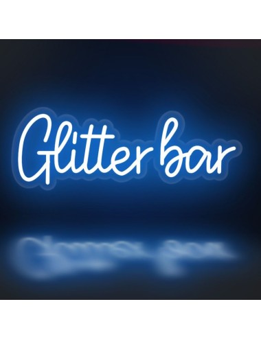 Cartel neón Glitter Bar