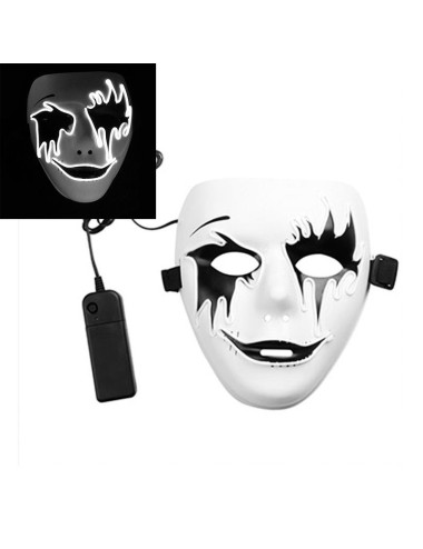 Máscara Led Halloween Blanco