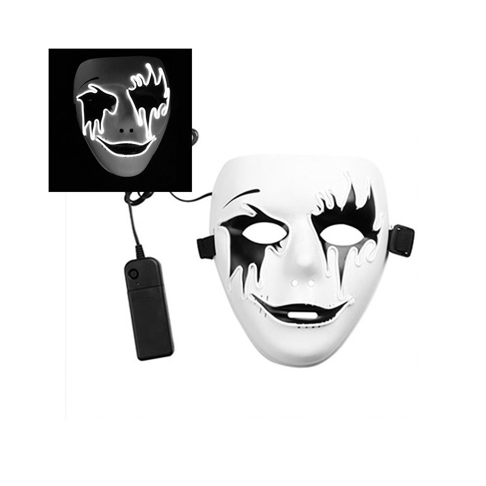 Máscara Led Halloween Blanco