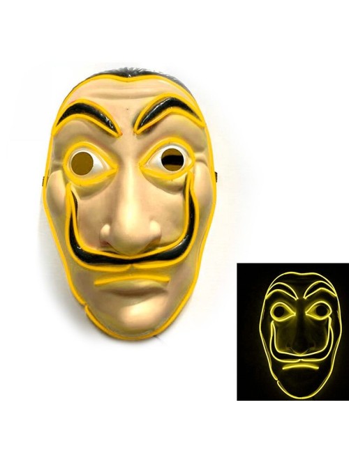 Máscara Led Casa de Papel Amarillo