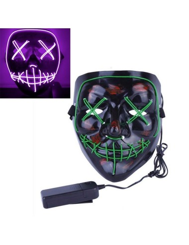 Máscara LED La Purga morada