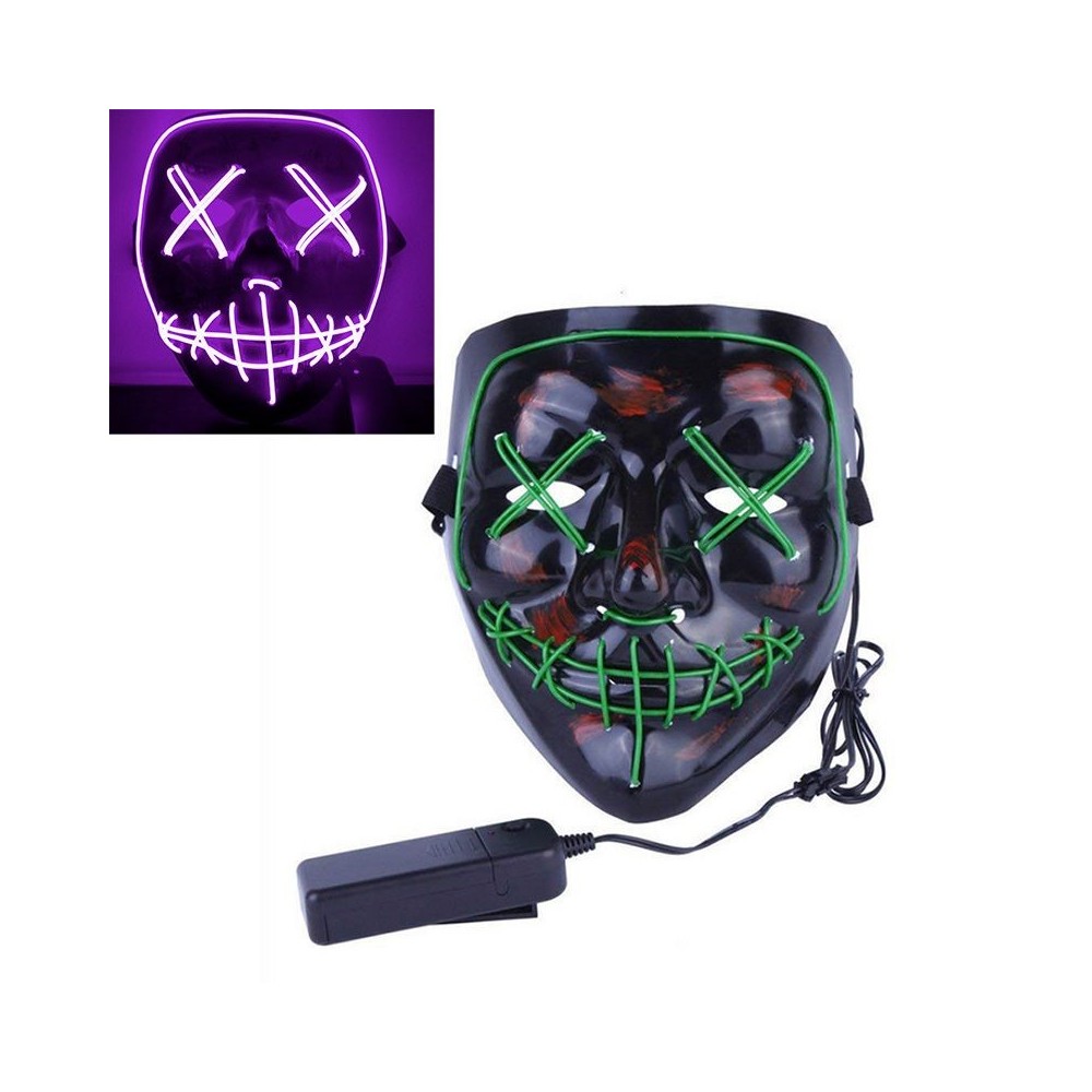 Máscara LED La Purga morada