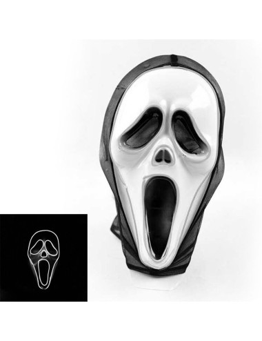 Máscara LED Scream blanco