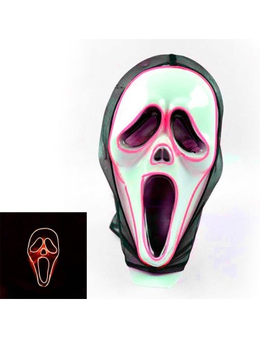 Máscara LED Scream rojo