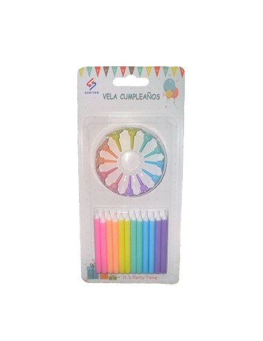 velas neón cumpleaños