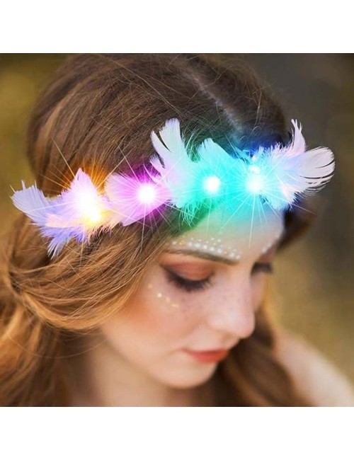 Diadema LED Plumas