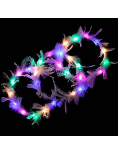 Diadema LED Plumas
