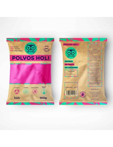 Polvos Holi de Colores rosa