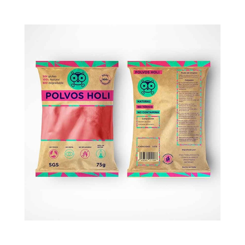 Polvo Holi Color rojo