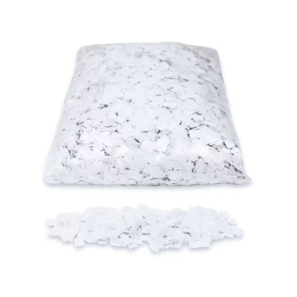 Confeti cuadrado biodegradable papel blanco