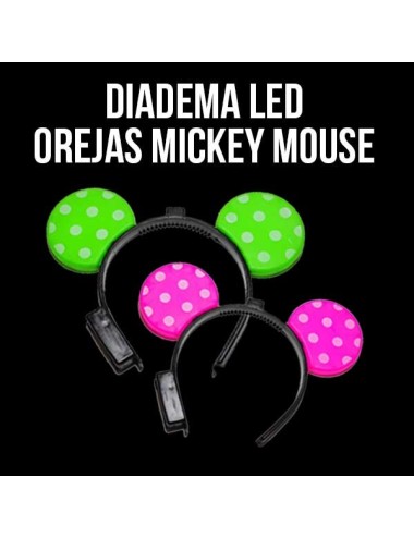 Diadema LED orejas Mickey Mouse