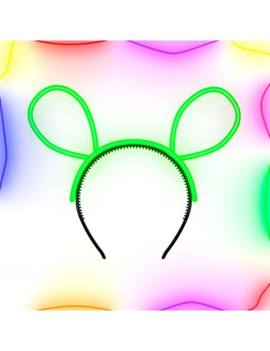 Diadema con orejas luminosas  verde