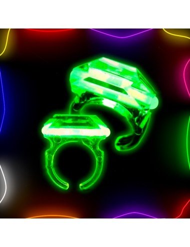 Anillos fluorescentes variados verdes