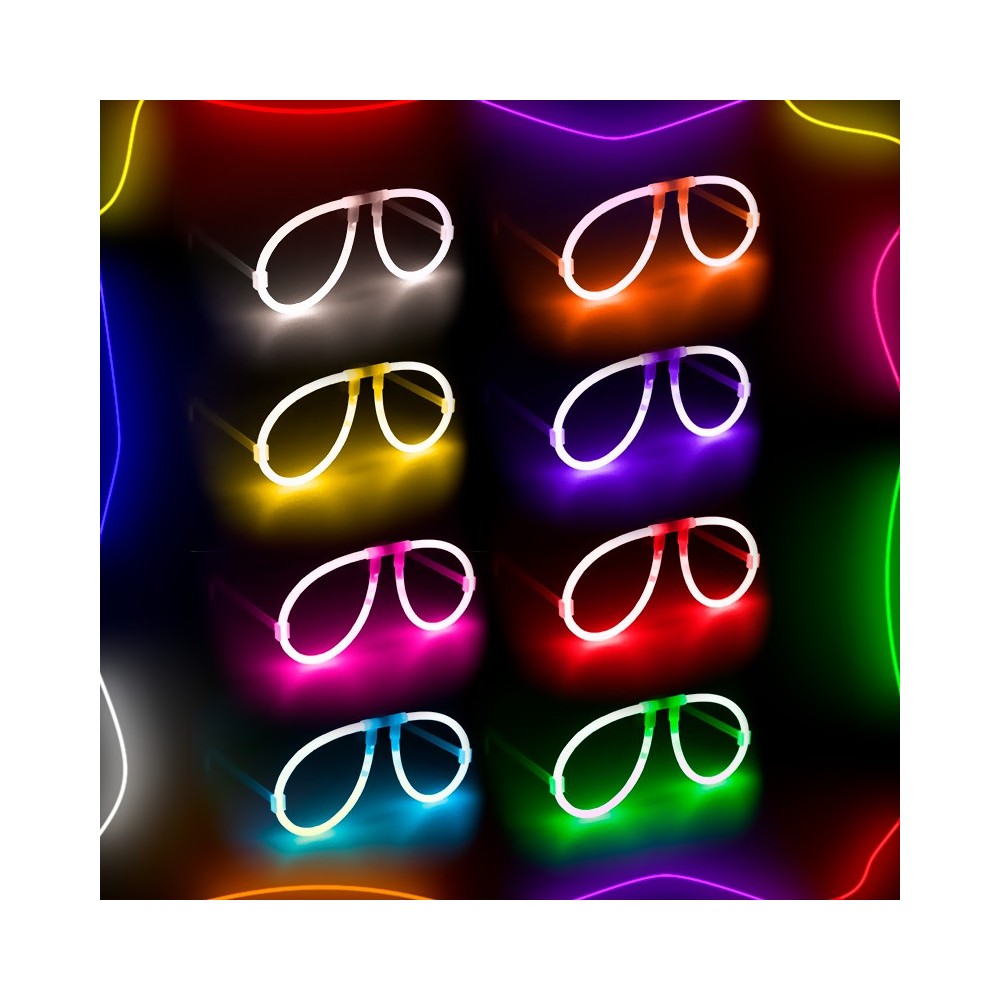 1 par de gafas de aviador retro con luces LED intermitentes para fiestas  (multicolor)