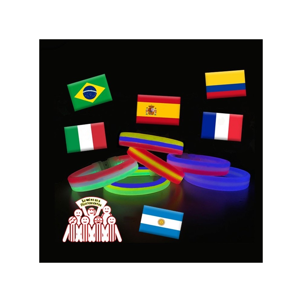 Pulseras Luminosas Triples Países