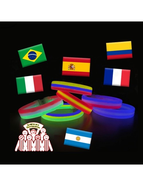 Pulseras Luminosas Triples Países