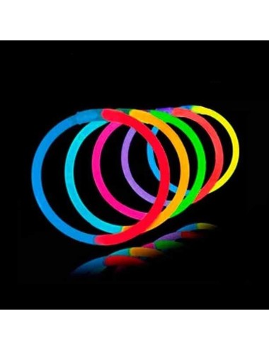pulseras barritas luminosas bicolor