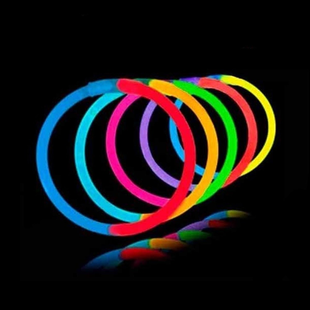 pulseras barritas luminosas bicolor
