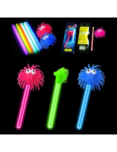 pompones y caballitos luminosos fluorescentes