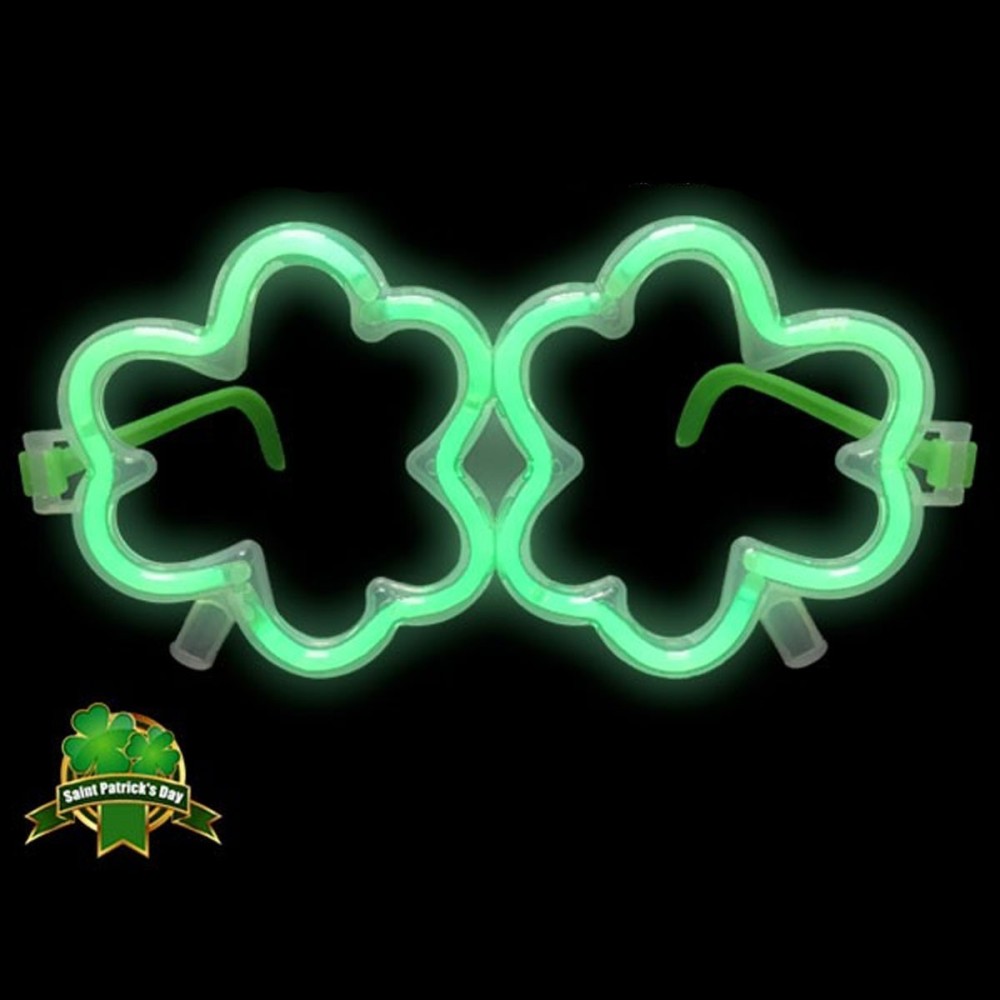 Gafas fluorescentes trébol