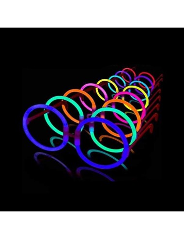 Gafas luminosas redondas azules