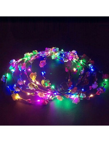 Corona Luminosa con flores