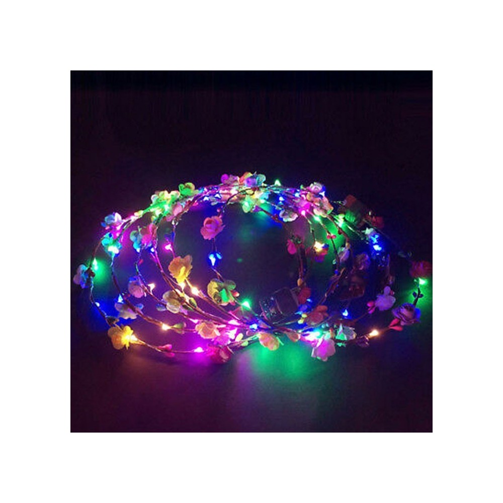 Corona Luminosa con flores