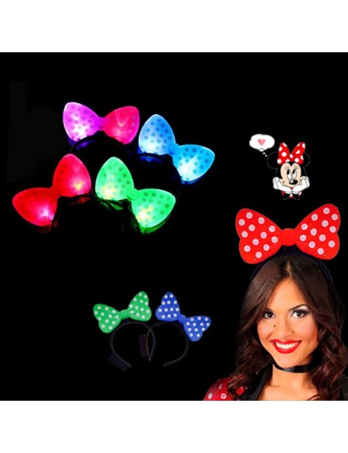 Diademas Luminosas Lazo Minnie Mouse LED