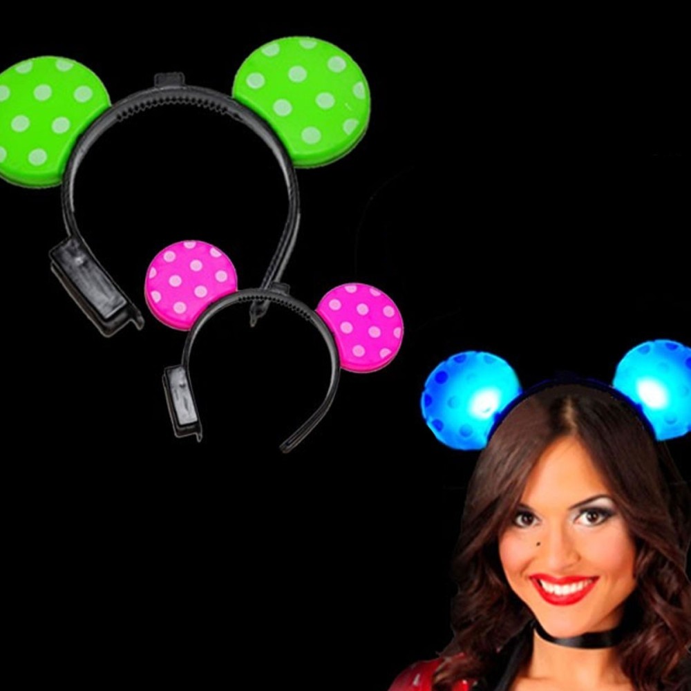 Diademas Fluorescentes Orejas Mickey Mouse LED