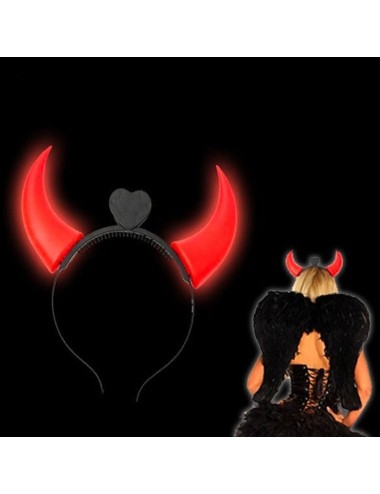 cuernos demonio con luz